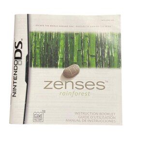 Nintendo DS Zenses Rainforest Instruction Booklet Manual Guide Only 2008